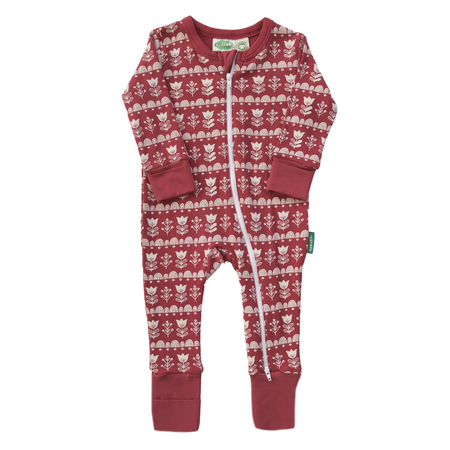 Organic Signature Print '2-Way' Zip Romper -  Holiday