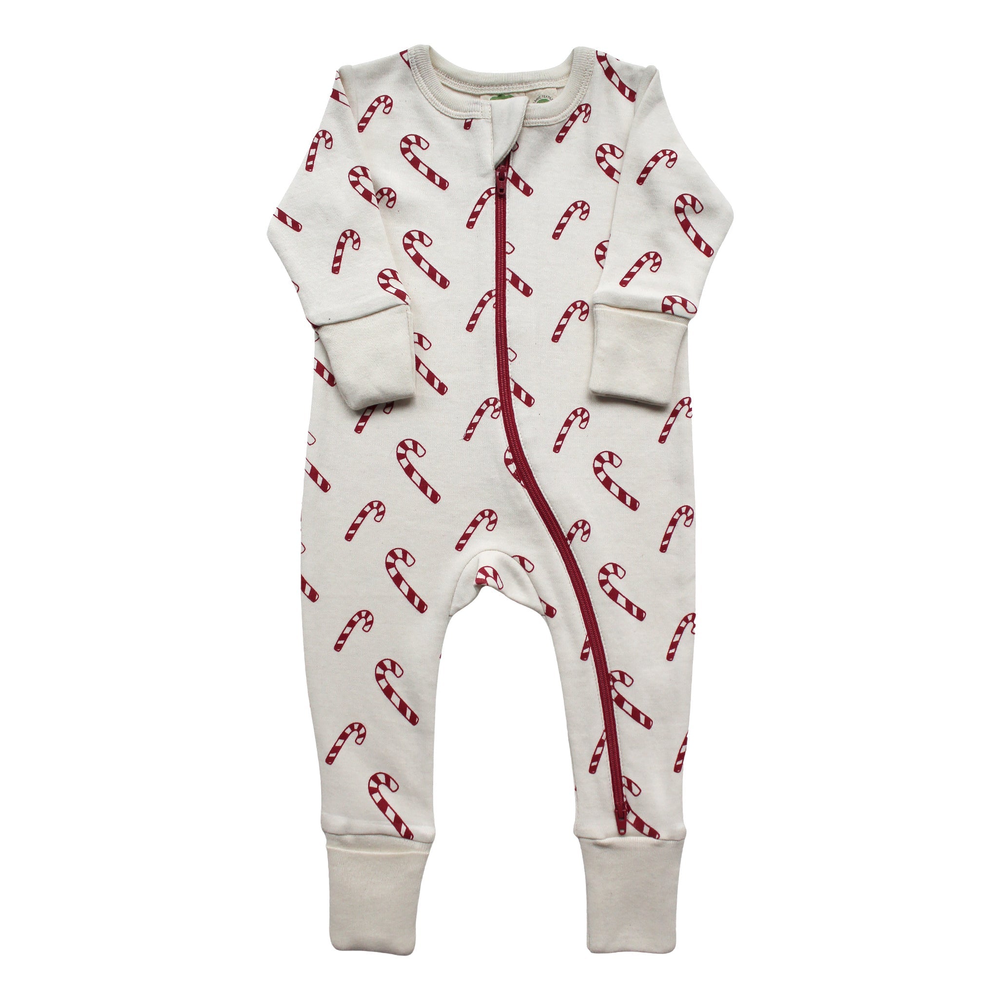 Organic Holiday Print '2-Way' Zip Romper