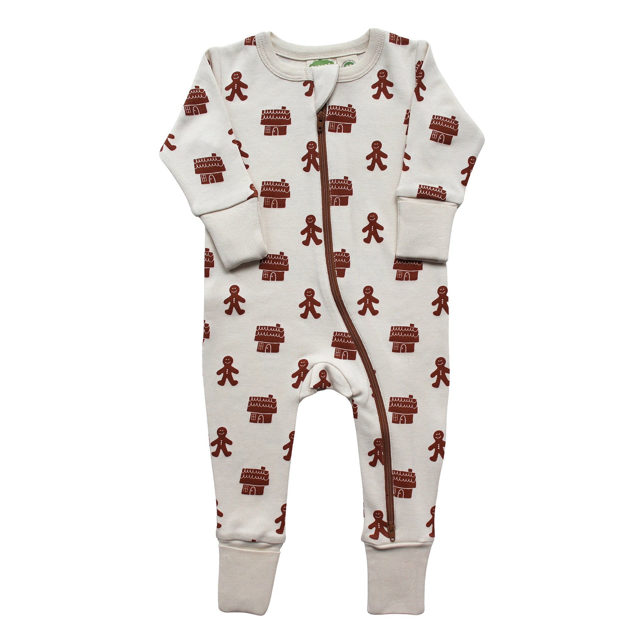 Organic Holiday Print '2-Way' Zip Romper