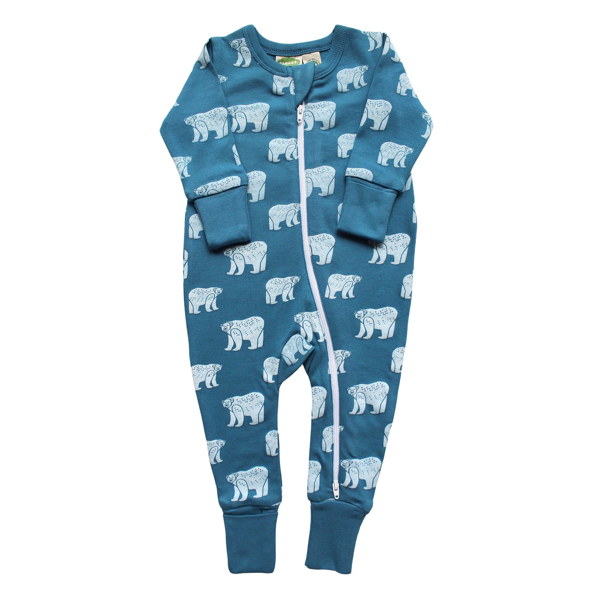 Organic Signature Print '2-Way' Zip Romper - Long Sleeve - Organic Baby Clothes, Kids Clothes, & Gifts | Parade Organics