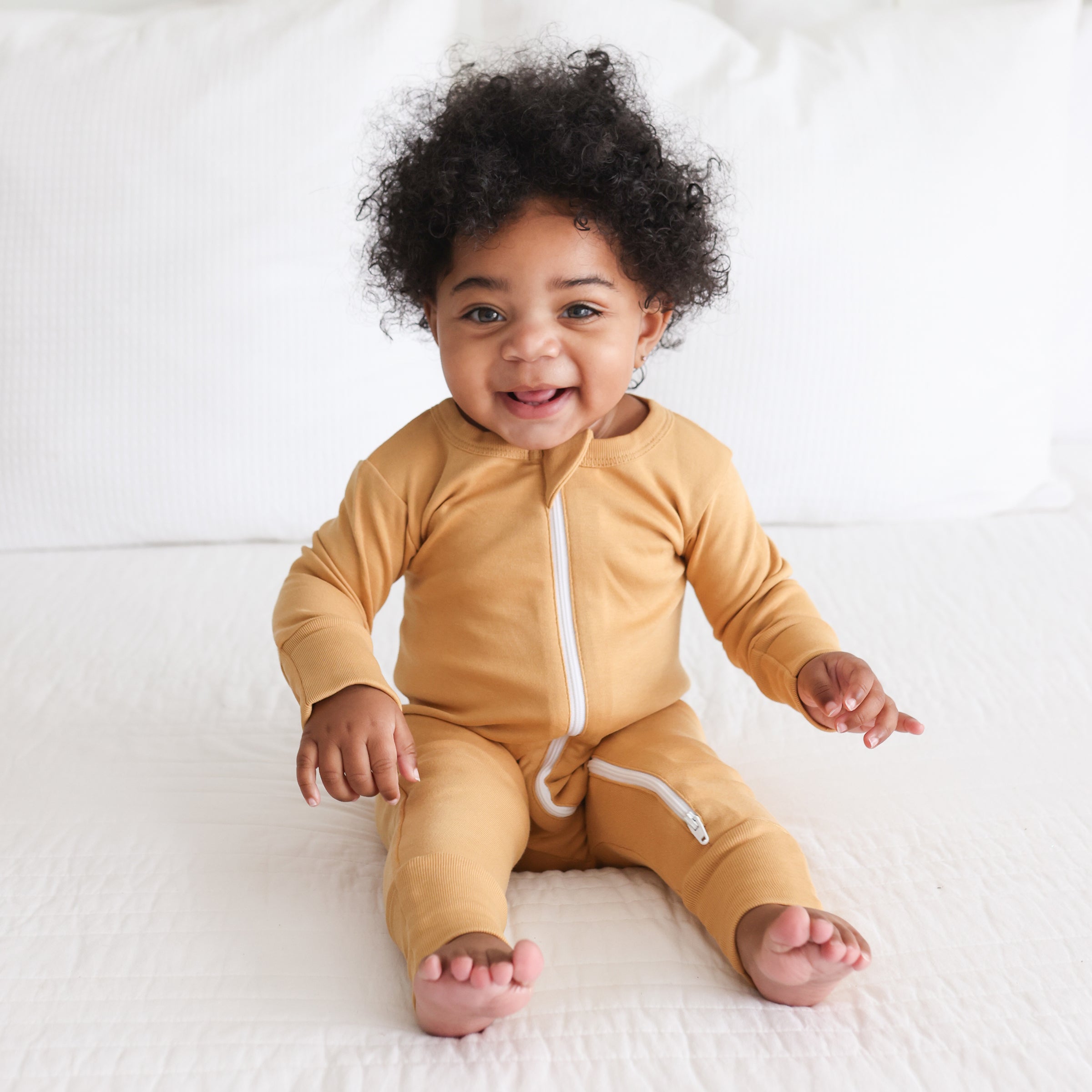 Organic Essentials '2-Way' Zip Romper - Long Sleeve