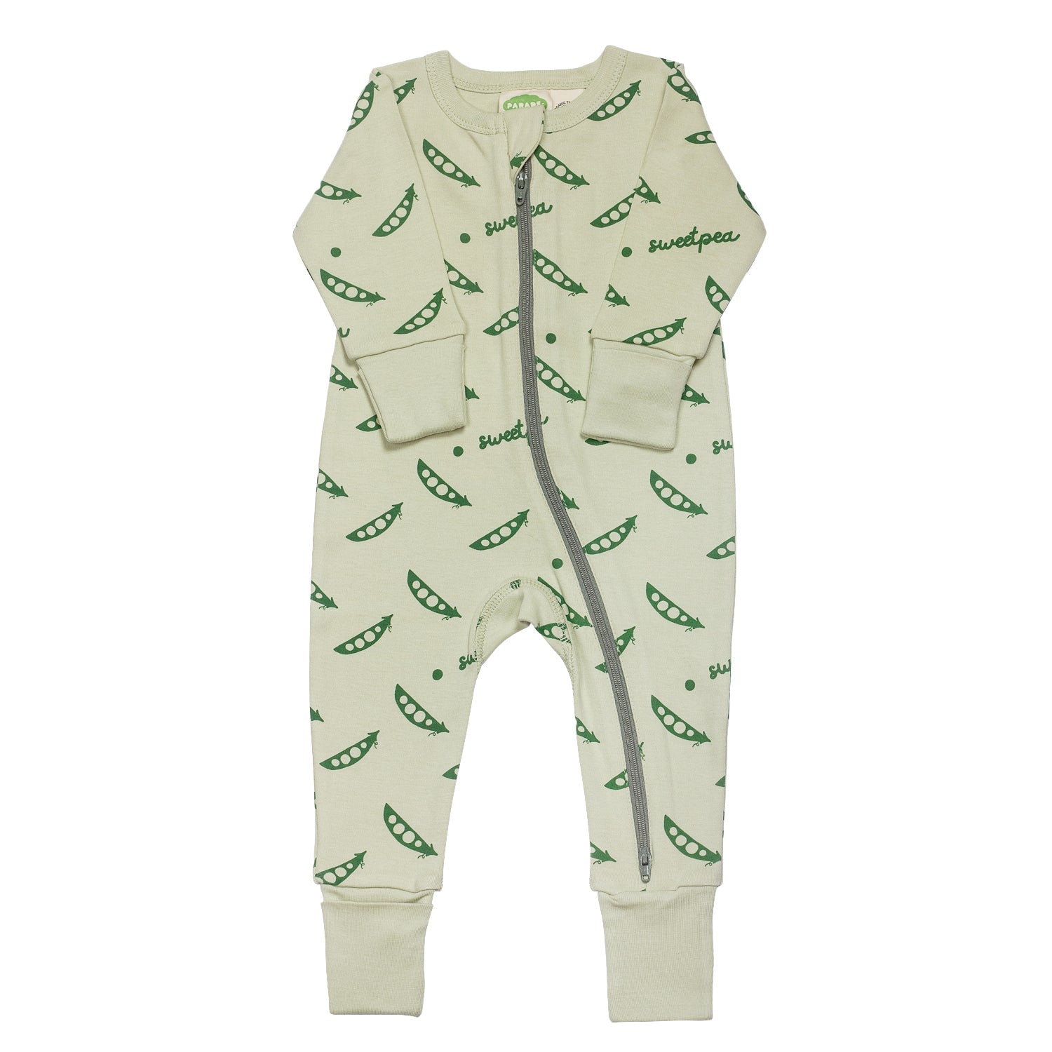 Organic Signature Print '2-Way' Zip Romper - Long Sleeve