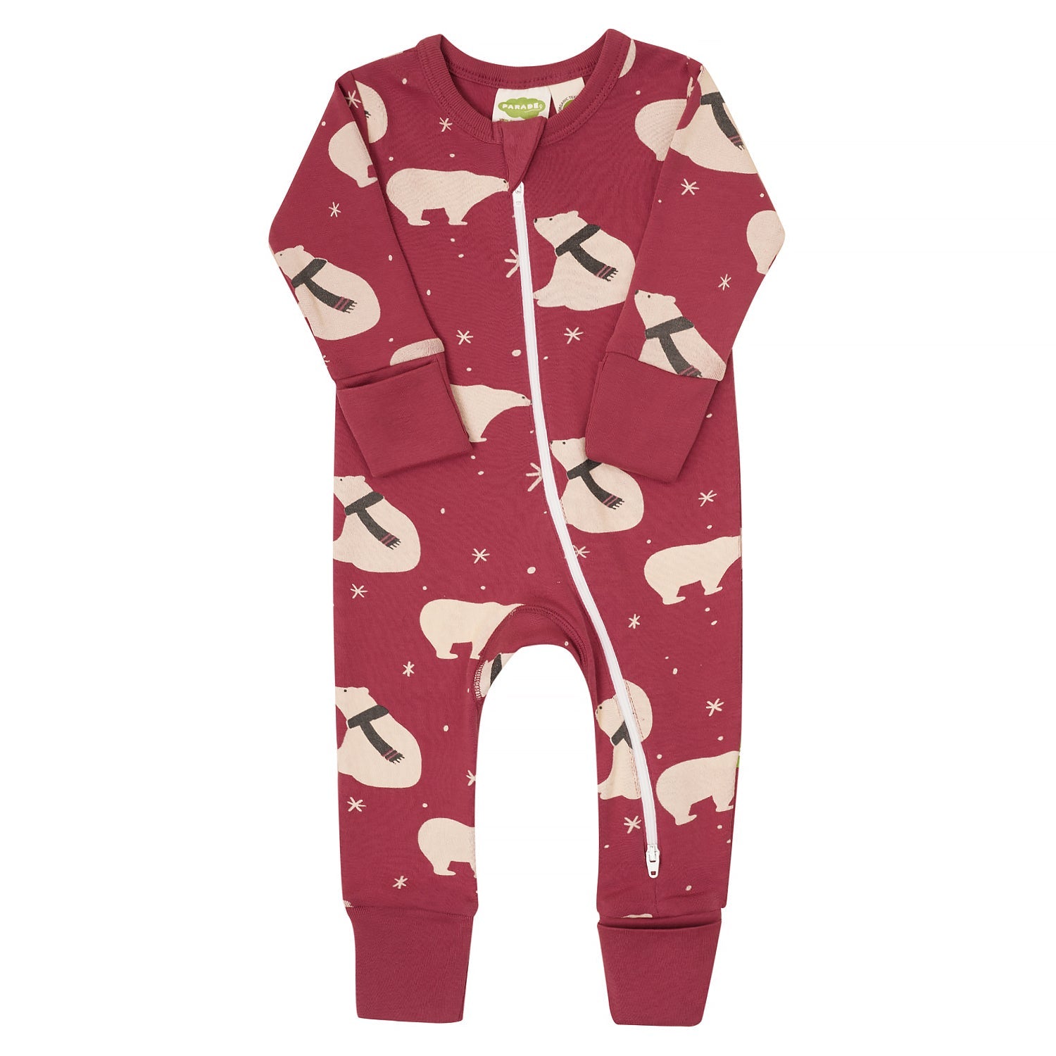 Organic Holiday Print '2-Way' Zip Romper