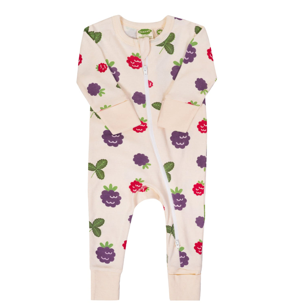 Organic Signature Print '2-Way' Zip Romper - Long Sleeve