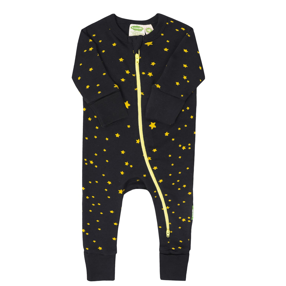 Organic Signature Print '2-Way' Zip Romper - Long Sleeve