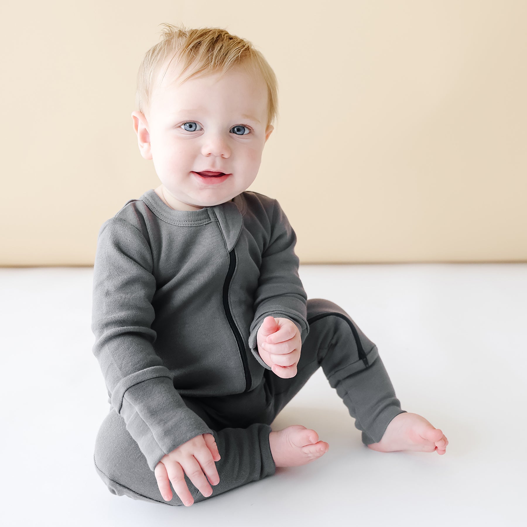 Organic Essentials '2-Way' Zip Romper - Long Sleeve