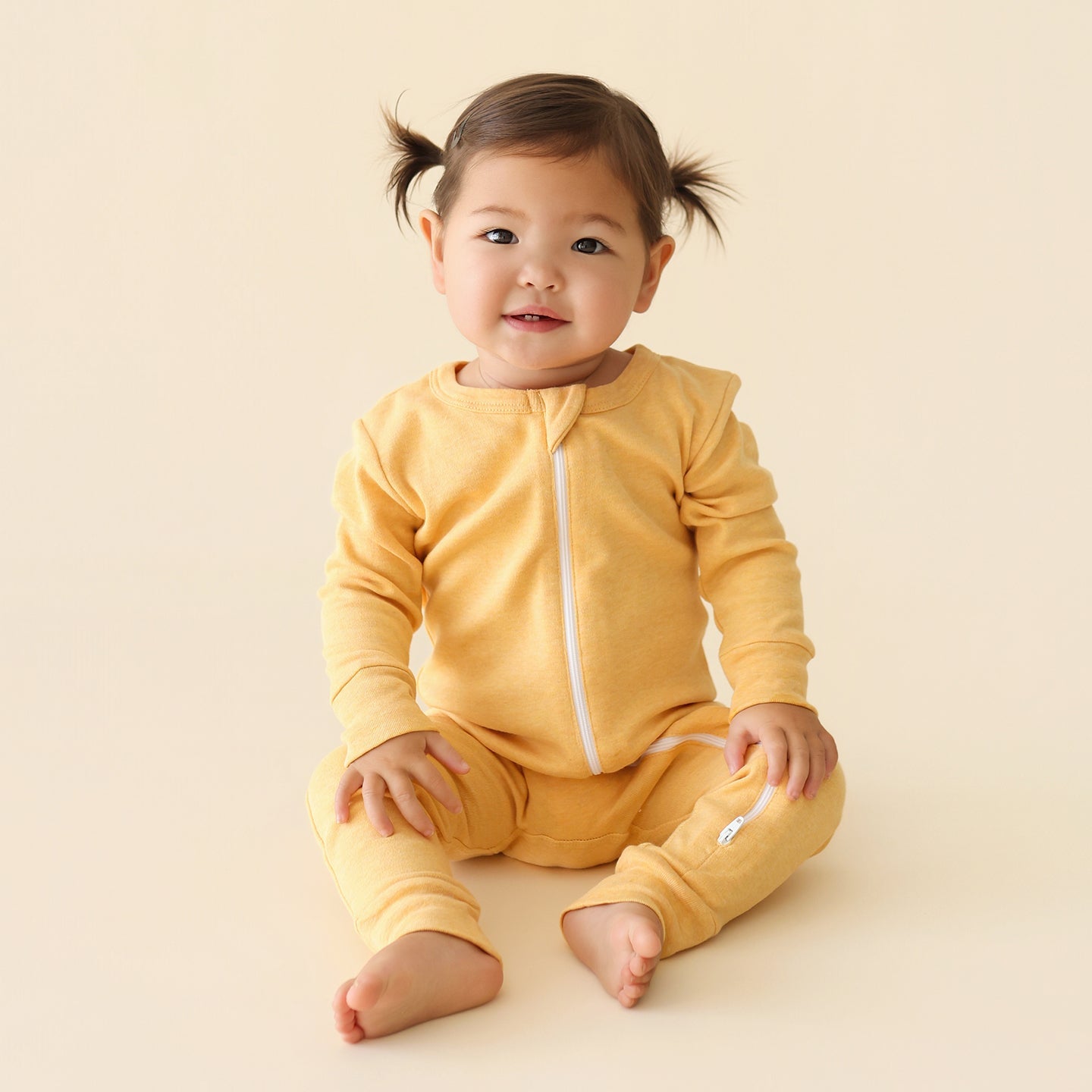 Organic Snuggle Soft Melange '2-Way' Zipper Romper