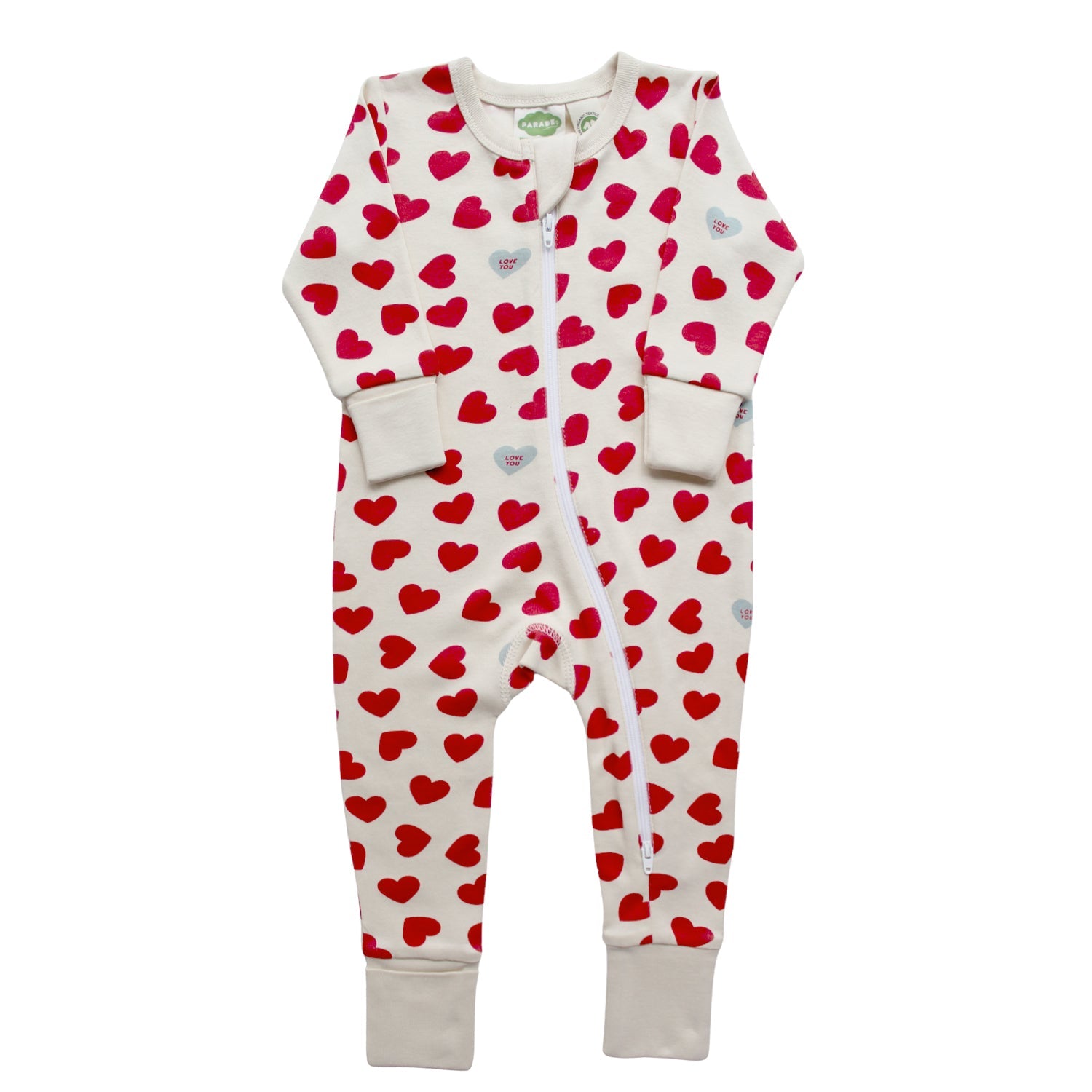 Organic Signature Print '2-Way' Zip Romper - Long Sleeve