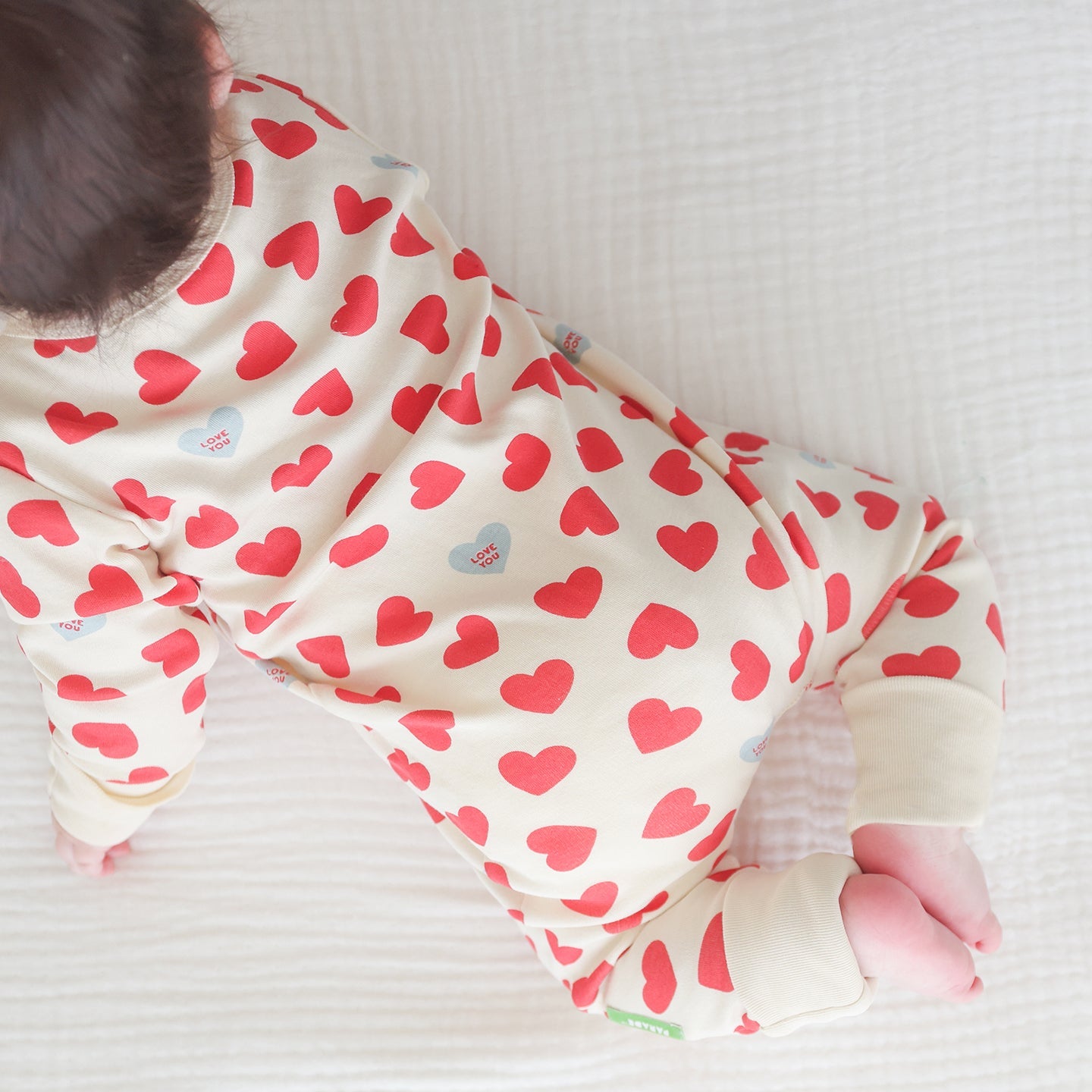 Organic Signature Print '2-Way' Zip Romper - Long Sleeve