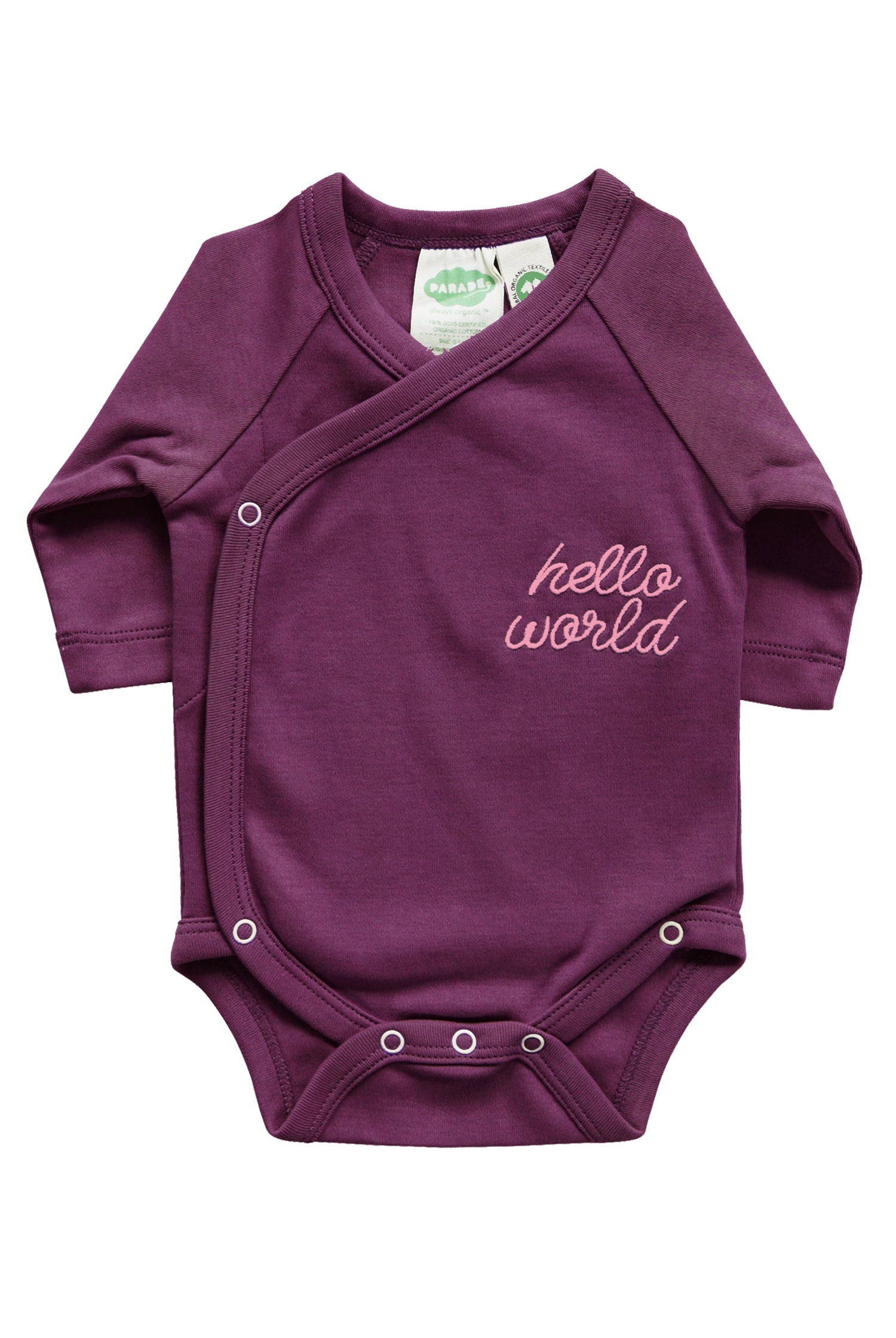 'Hello World' - Kimono Onesie - Organic Baby Clothes, Kids Clothes, & Gifts | Parade Organics